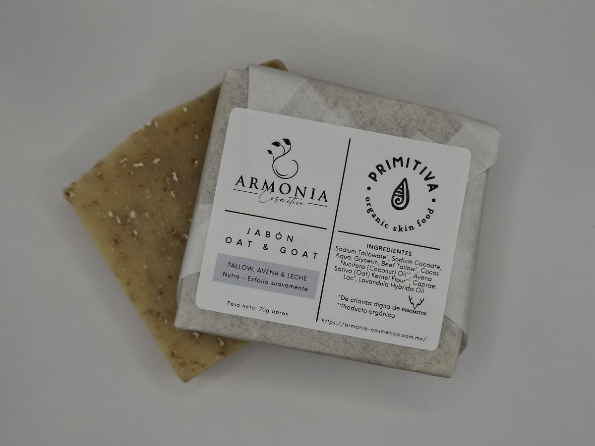 Jabón Oat & Goat - de tallow, avena y leche de cabra